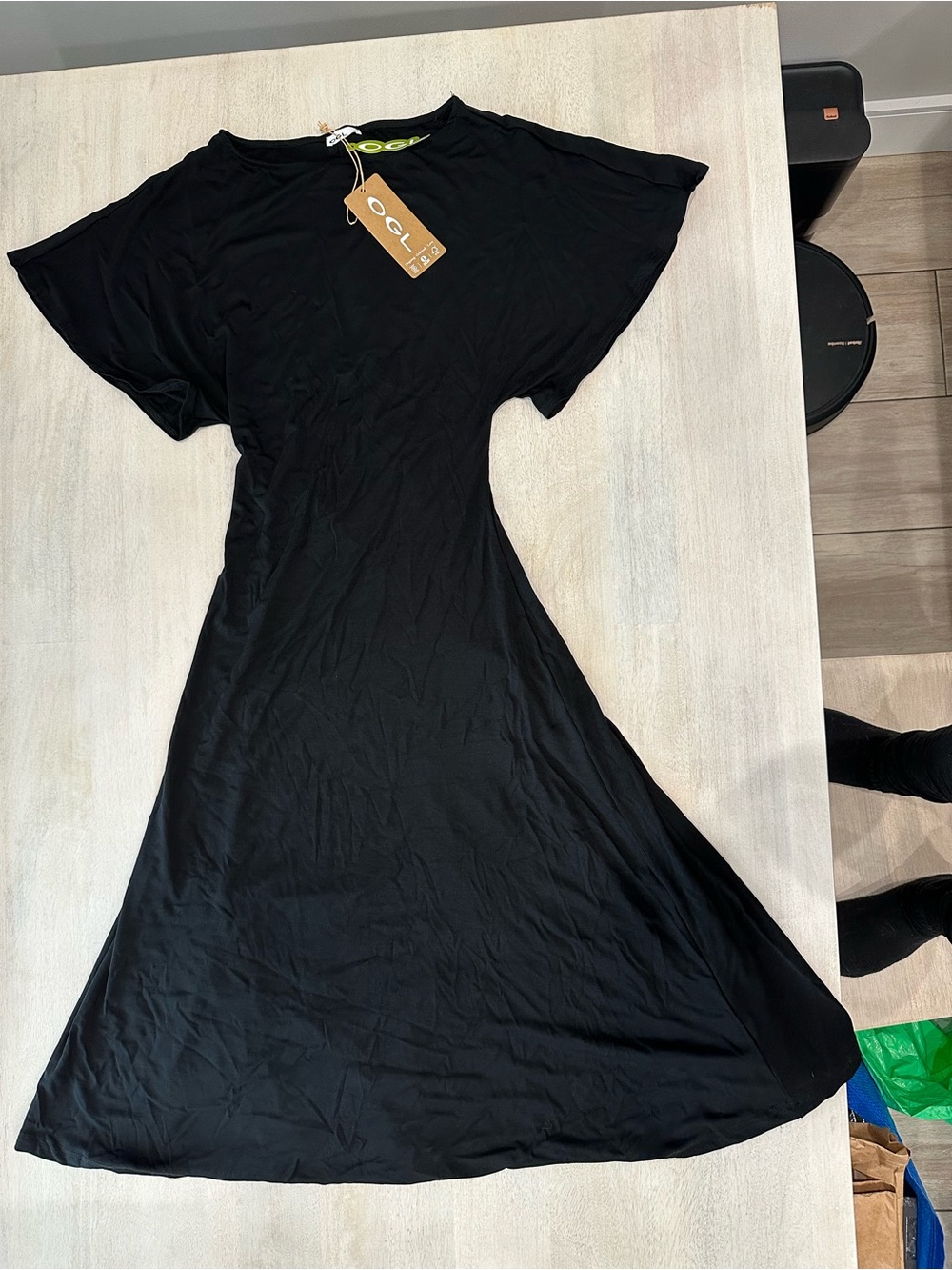 NEW - OGL Black A-Line Short Sleeve Women’s Dress